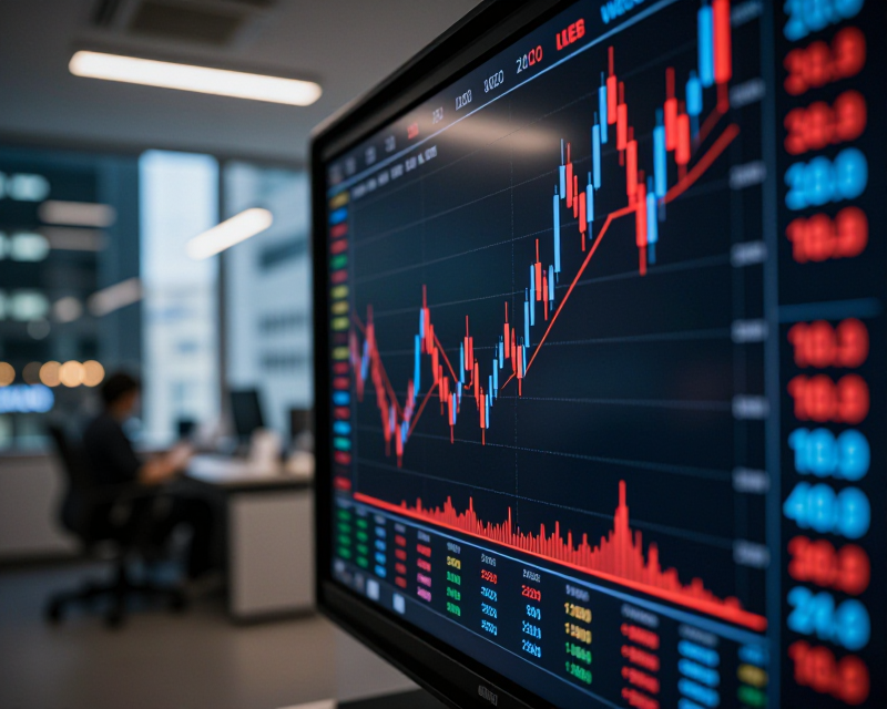 Financial Market Volatility Concept