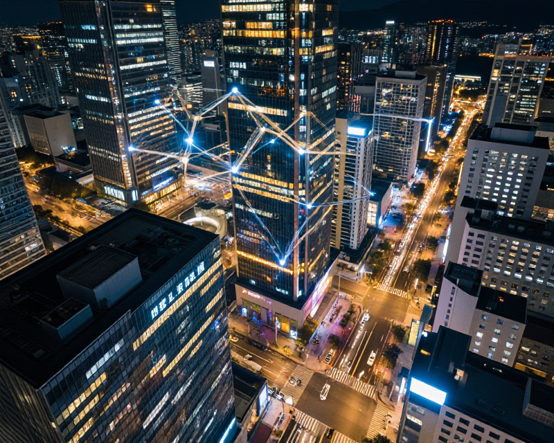 Futuristic Seoul AI Connectivity