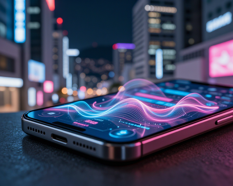 Futuristic Siri AI in Seoul