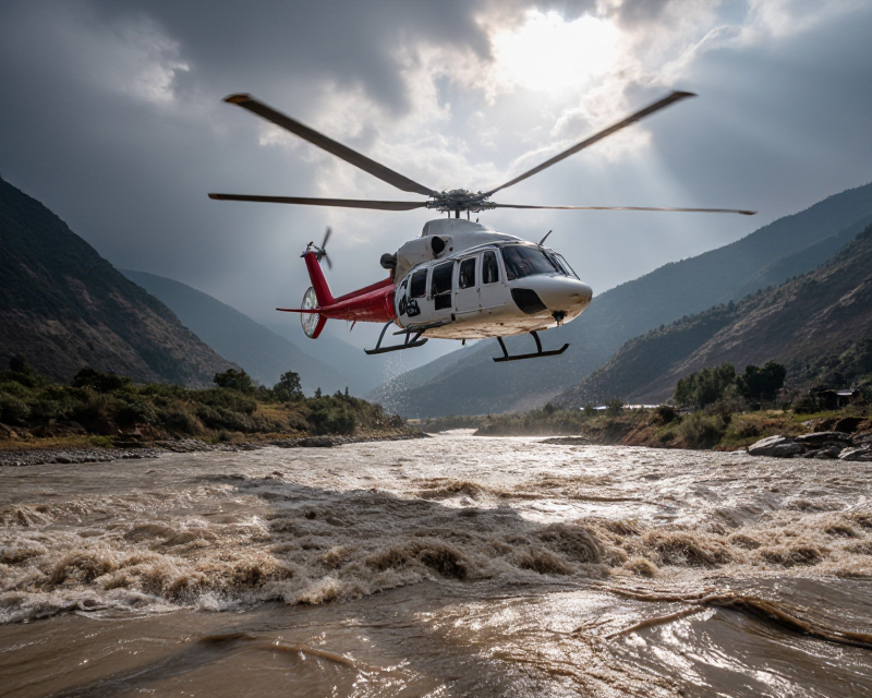 Nepal Flood Rescue Scene