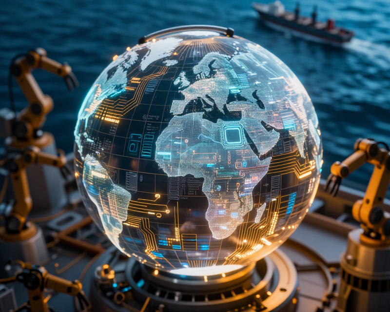 Global Economy and Technology Concept